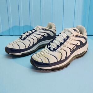 Nike White and Blue Athletic Shoes